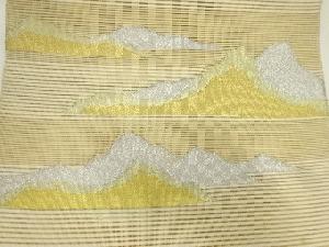 アンティーク　絽綴れ遠山模様織り出し名古屋帯